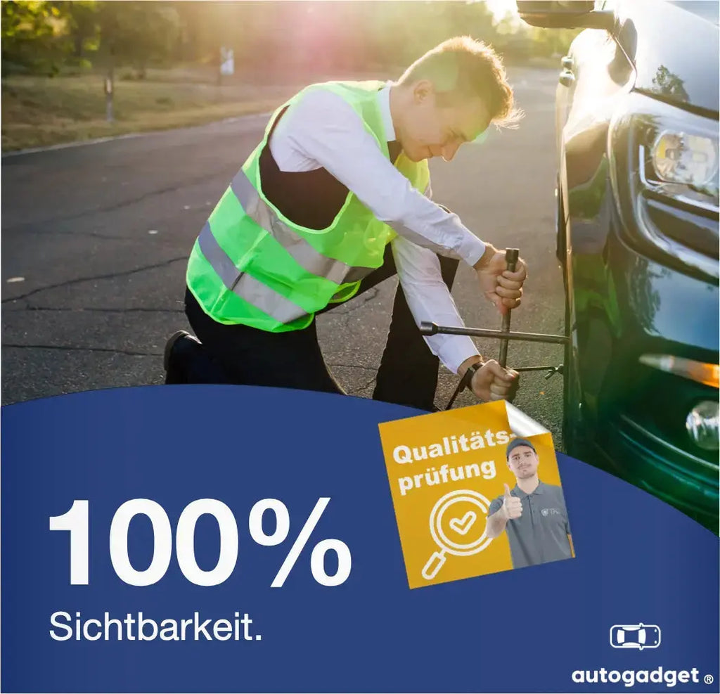 4x Warnwesten 2026 Auto gelb - Warnweste Pannenweste Unfallweste ISO20471 Safeglow®