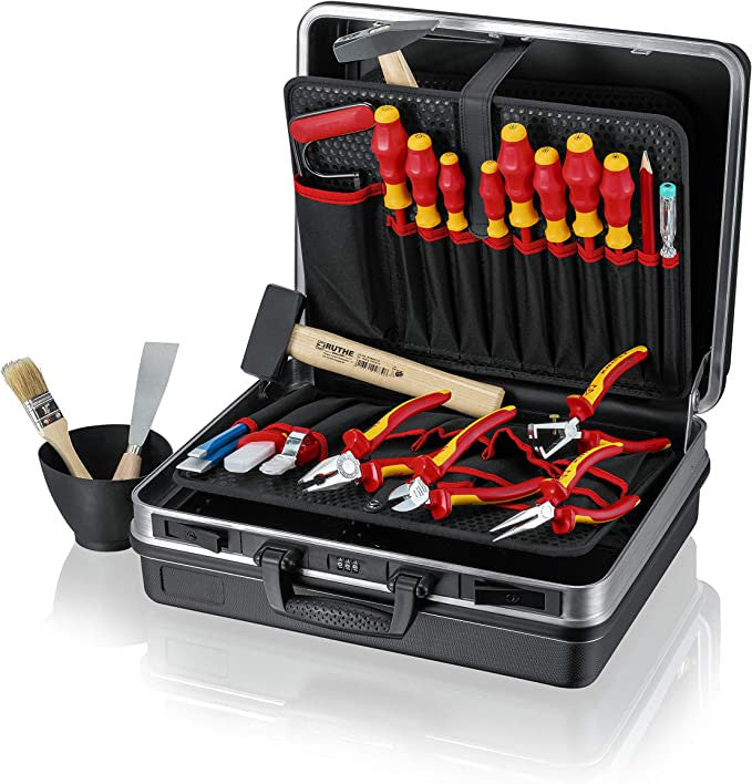 Knipex Montagekoffer Elektro-Installation, 24 Stück, 002105HLS